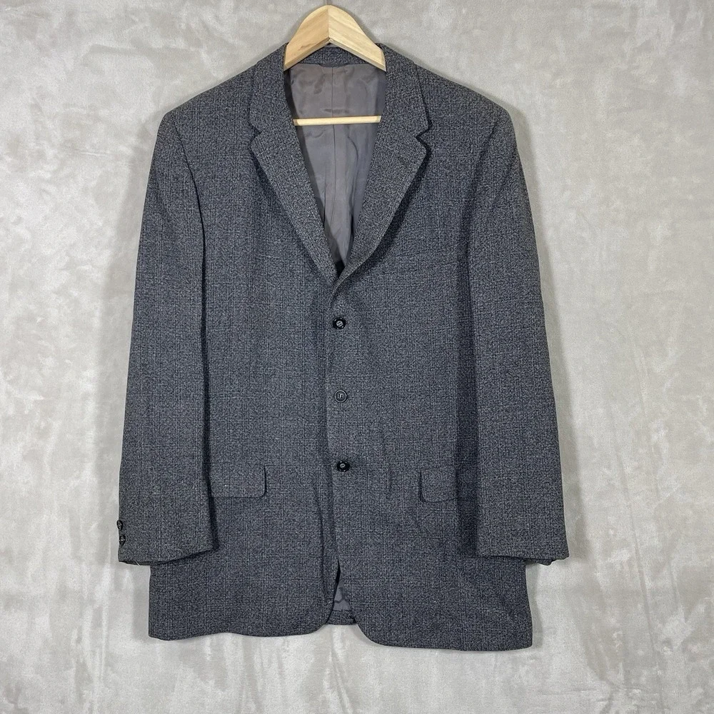 Vintage 1950s Gabardine Suit Mens 46 36x32 Fleck Rockabilly Atomic USA Pleated